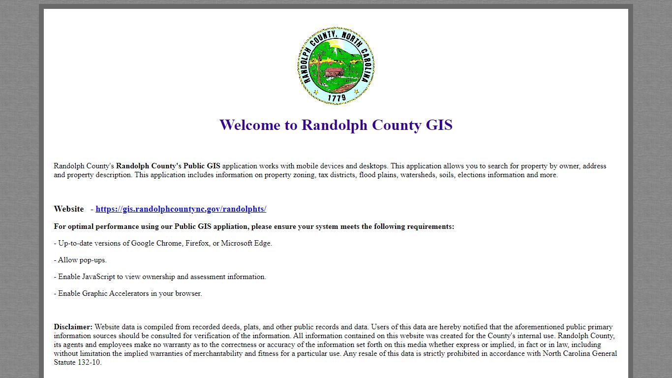 Randolph County GIS